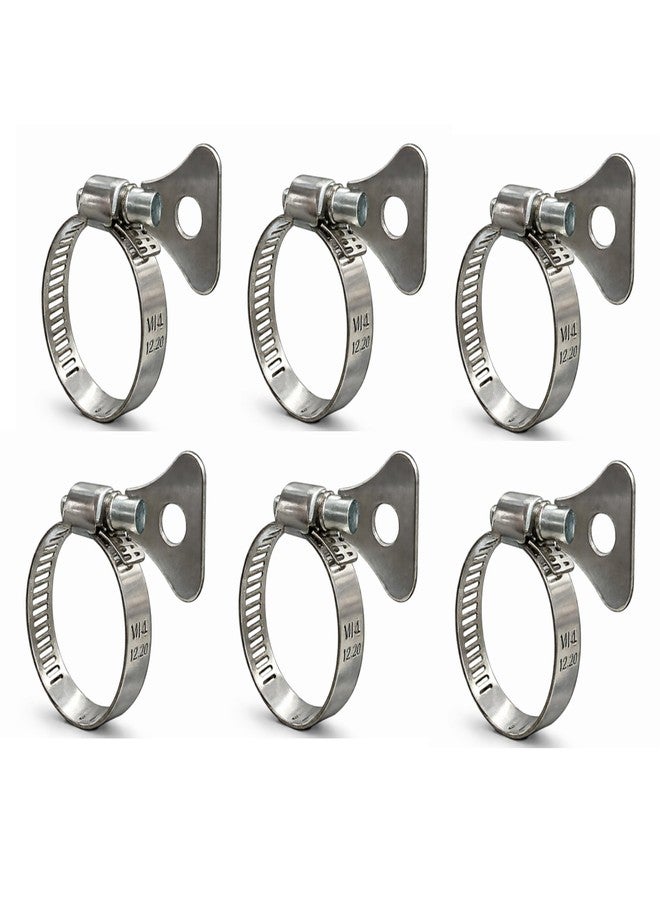 Ismware Stainless Steel Key Hose Clamp, 304 Grade, 18-32mm, Tool-Free Tightening, Worm Drive, Pack of 6 - Image 1