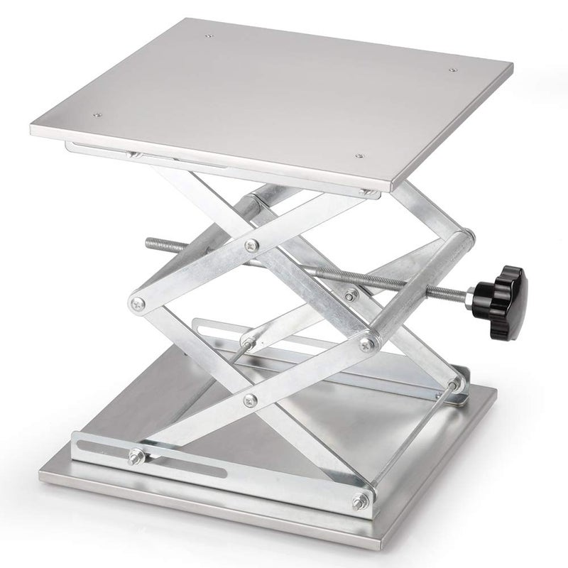 stonylab 11.8 x 11.8 inch Lab Scissors Jack, 300 x 300 mm Stainless Steel Laboratory Support Jack Platform Lab Lift Stand Table, Expandable Lift Height Range from 100 mm to 460 mm, Support Weight 25KG - Image 1