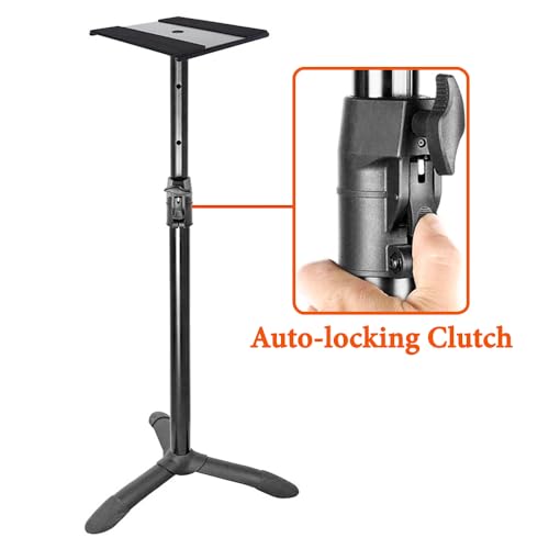 Softline Pro SP90 Studio Monitor Stand Triangular Base Professional Heavy Duty, Adjustable Height, Auto Lock (Set of 2) - Image 3