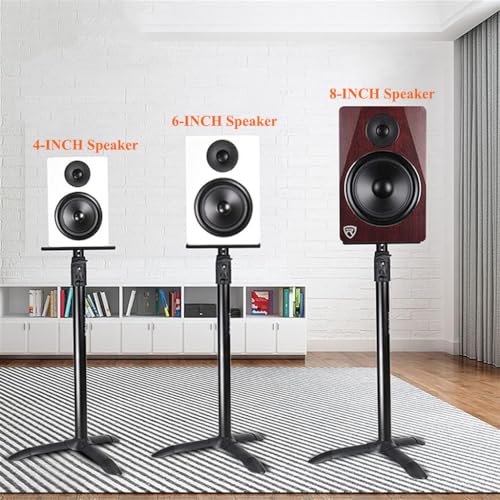 Softline Pro SP90 Studio Monitor Stand Triangular Base Professional Heavy Duty, Adjustable Height, Auto Lock (Set of 2) - Image 5