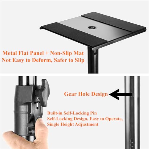 Softline Pro SP90 Studio Monitor Stand Triangular Base Professional Heavy Duty, Adjustable Height, Auto Lock (Set of 2) - Image 4