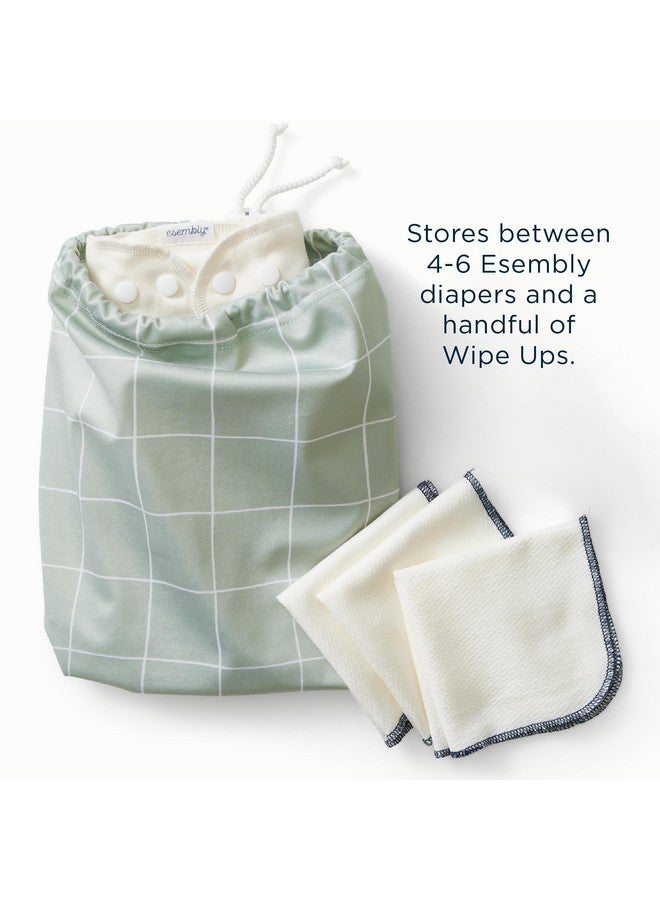 Esembly حقيبة ديتى ديو، حقائب مائية جافة ورطبة للحفاضات القماشية، ملحقات الأطفال الفوضوية، ملابس السباحة، ملابس الصالة الرياضية، مستلزمات الحمام والوجبات الخفيفة - تصميم شبكي وغابة (عبوة من 2) - Image 4