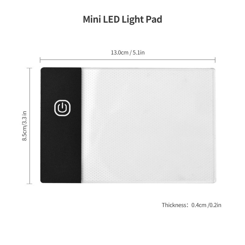 Mini Light Table: 4mm Thin Stepless Brightness Control - Eye-protective Flicker-free LED Light Box for Kids Students Adults Drawing Sketching Tracing - Image 5