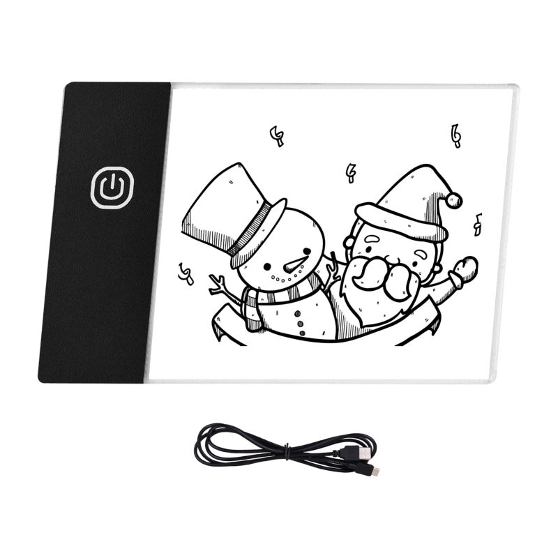 Mini Light Table: 4mm Thin Stepless Brightness Control - Eye-protective Flicker-free LED Light Box for Kids Students Adults Drawing Sketching Tracing - Image 1