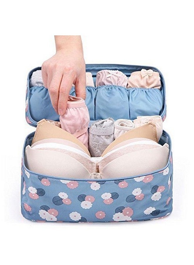WEELZONE Travel Underwear Panties Bra Pouch Organizer Bag Pouch Waterproof Personal Garment Bag Case Undergarments Organizer for Women Travel Pouch Kit Bag(MULTICOLOR) (DESIGN) - Image 1