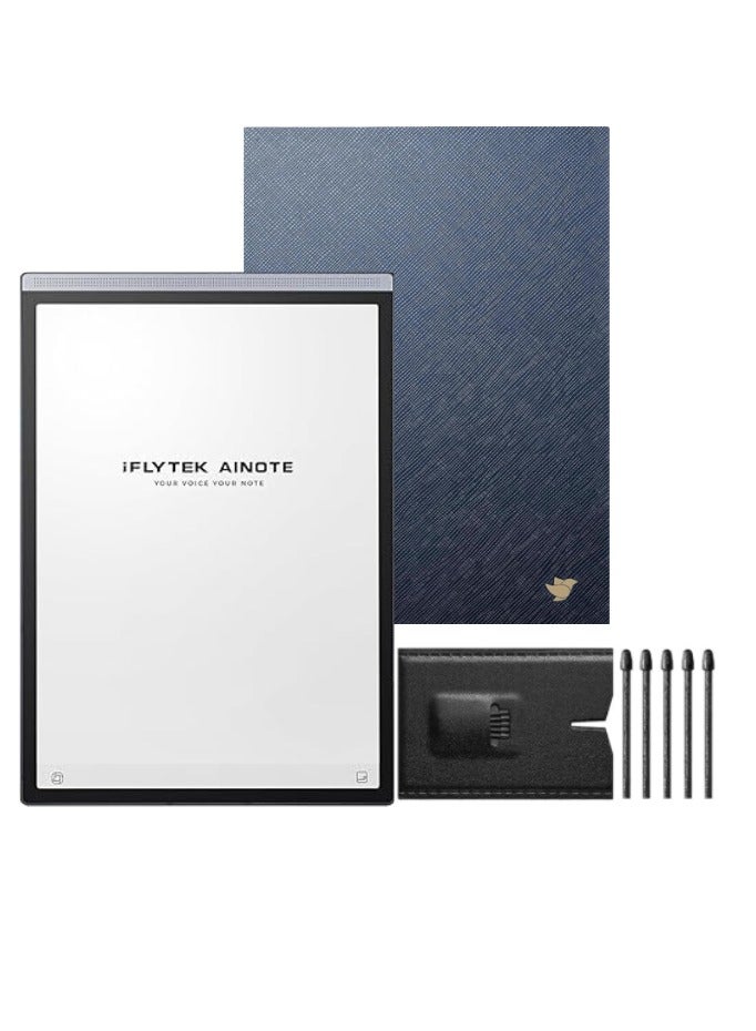 iFLYTEK AINOTE Air 2 Digital Note-Taking Tablet Bundle – 8.2" Tablet with Pen, 5 Pen Refills & Air2 Folio Blue Case iFLYTEK Smart Writing Paper Star Gray - Image 1