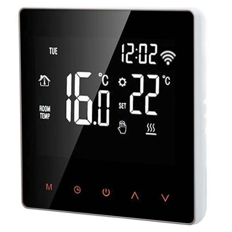 ME81H Smart WIFI LCD Thermostat Water Floor Heating Wall Boiler Electric Floor Heating Thermostat for Tuya AC230VWhite Background Orange Button 3A - Image 2