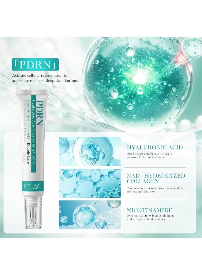 MELAO PDRN Hyaluronic Acid Moisturising Cream for Face, Deeply Nourishing & Restorative Facial Cream - 30ml/1fl.oz - Image 4