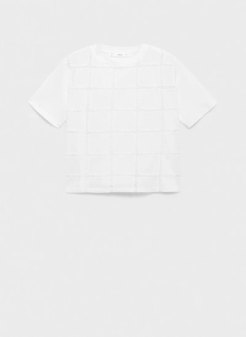 MANGO Embroidered detail T-shirt