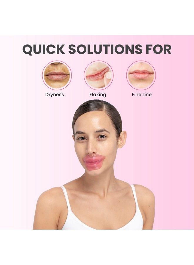 MISS SPA Lip Mask Hydrate + Boost Hydrogel Pink Lip Mask Sooth & Restore Lips Lip Plumper Moisturizing And Reducing Fine Lines Antiaging Nourishing Honey Lip Patches (4 Pieces) - Image 3