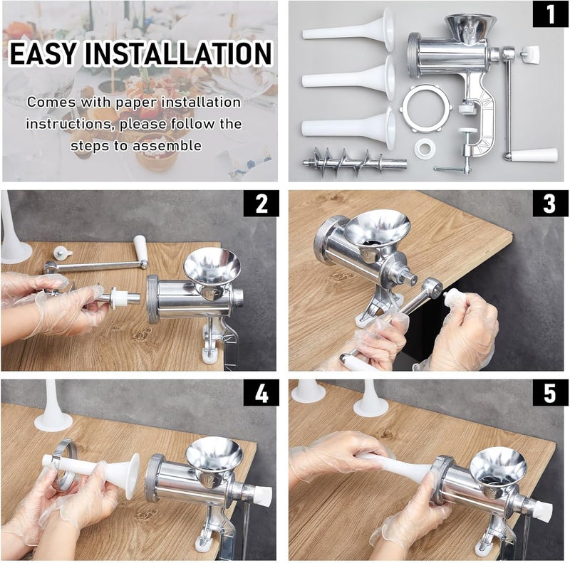 Threlaco آلة صنع النقانق، ماكينة تعبئة اللحم، آلة مطبخ لصنع النقانق، بدون وظيفة فرم اللحم - Image 5