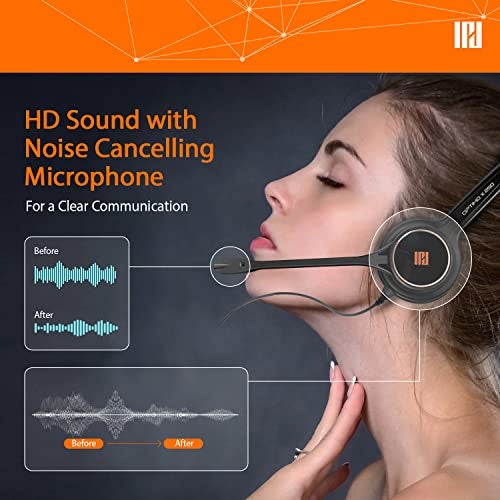 IPD IPH-250 Phone Headset with Noise Cancelling Microphone for Office and Call Center -Compatible with Cisco landline Phones -7800/7900/8800/6945 Series, Interquartz and Altigen landline Phones - Image 4