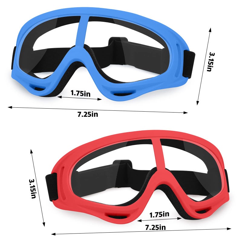 Yscare 6 Pack Protective Goggles Safety Glasses Eyewear Protective Eyewear With Clear Lens And Adjustable Strap Compatible With Nerf Guns For Kids Teens Game Battle Christmas Gift - Image 2
