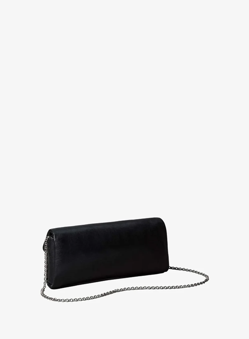 Calvin Klein Padded Emblem Hardware Crossbody Clutch