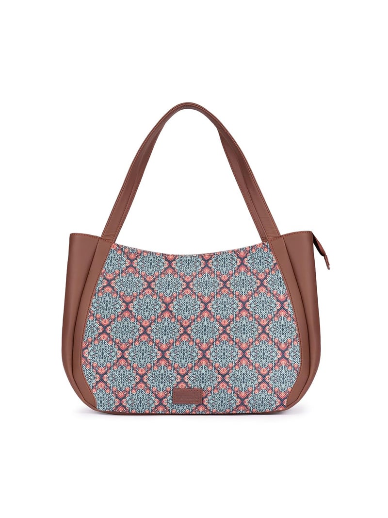 ZOUK حقائب لونا النسائية المصنوعة يدويًا من الجلد النباتي المصنوعة من الجوت - Image 1