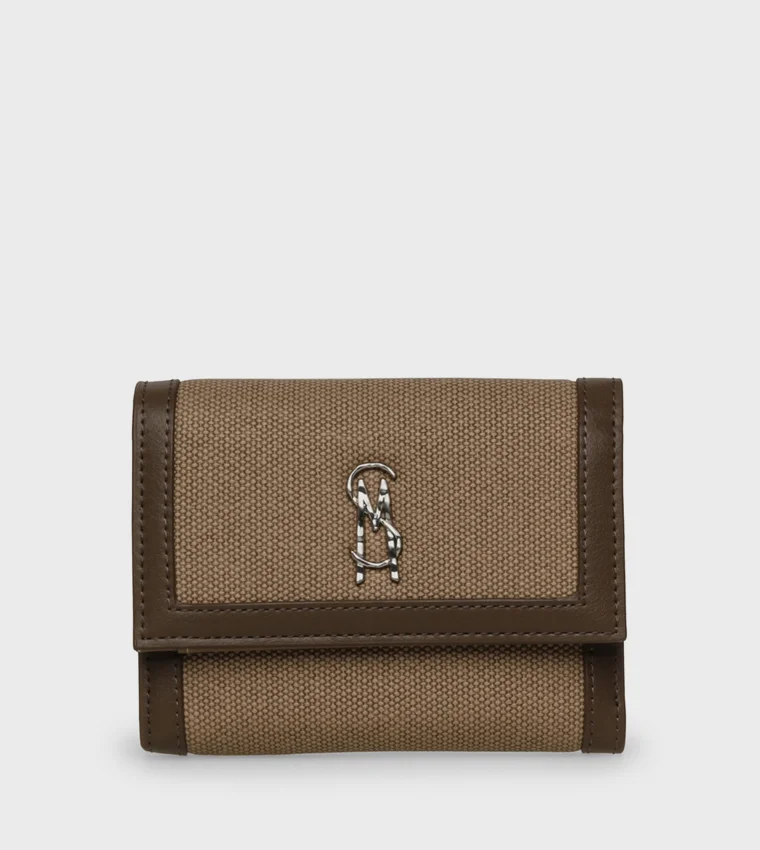 Steve Madden  Bcannon Logo Detail Tri-Fold Wallet  | Best Price UAE