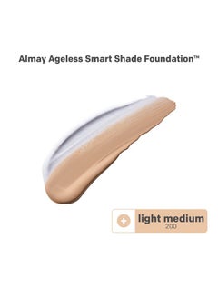 Almay Almay Anti-Aging Foundation, Smart Shade Face Makeup with Hyaluronic Acid, Niacinamide, Vitamin C & E, Hypoallergenic-Fragrance Free, 200 Light Medium, 1 Fl Oz (Pack of 1)  - Image 2