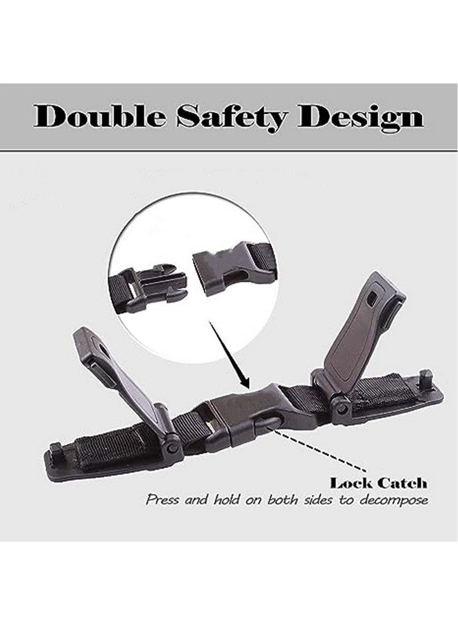 Dogxiong Universal Seat Chest Harness Clip, Seat Safety Belt Clip Buckle for Strollers High Chairs, Universal Replacement Child Safety Belt Buckle, Trend Adjustable Guard(Black) - Image 3