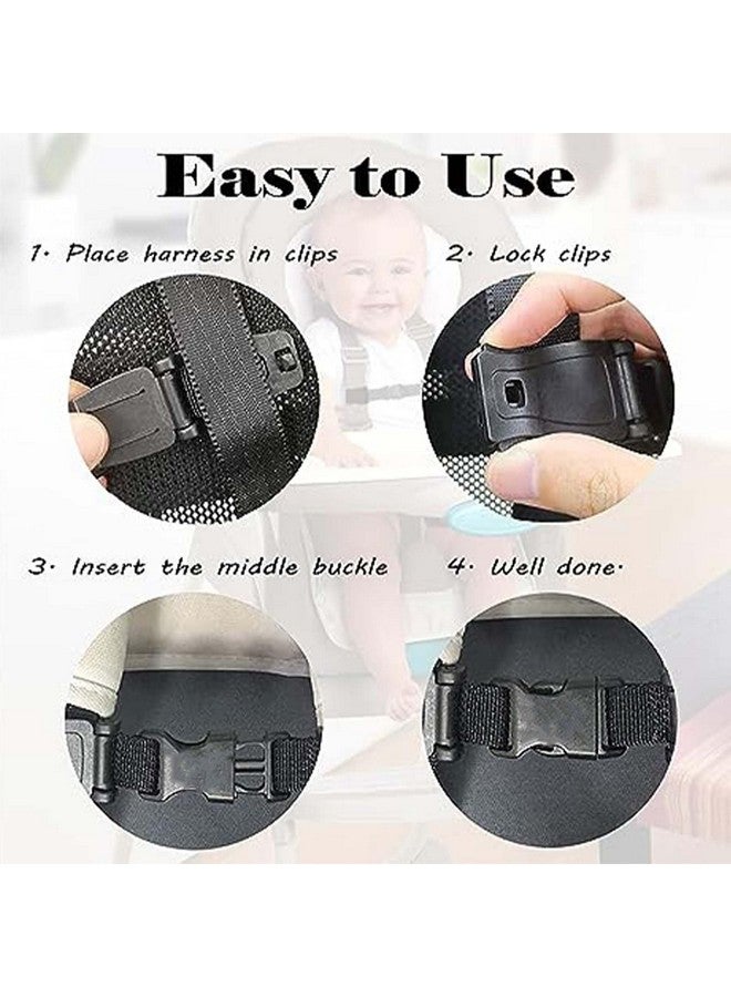 Dogxiong Universal Seat Chest Harness Clip, Seat Safety Belt Clip Buckle for Strollers High Chairs, Universal Replacement Child Safety Belt Buckle, Trend Adjustable Guard(Black) - Image 4