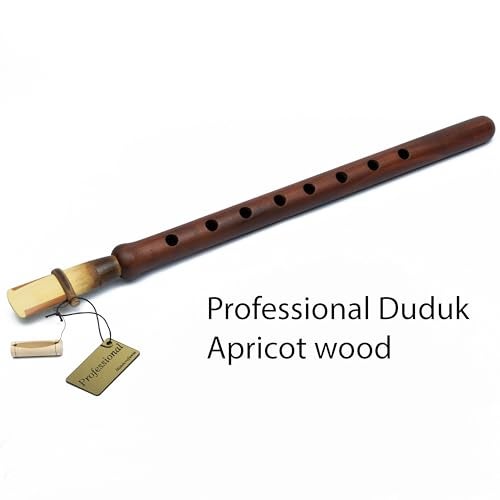 HandCraftoria Professional Armenian DUDUK instrument from apricot wood wooden case covered with leather 1 professional reed and 2 standard Flute Oboe Balaban Woodwind Key A - Image 3