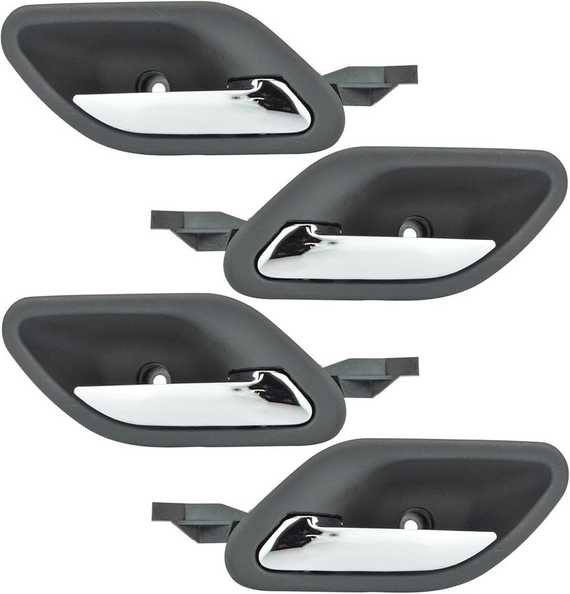 TRQ Black Interior Inner Door Handle Set of 4 for BMW E38 E39 - Image 1
