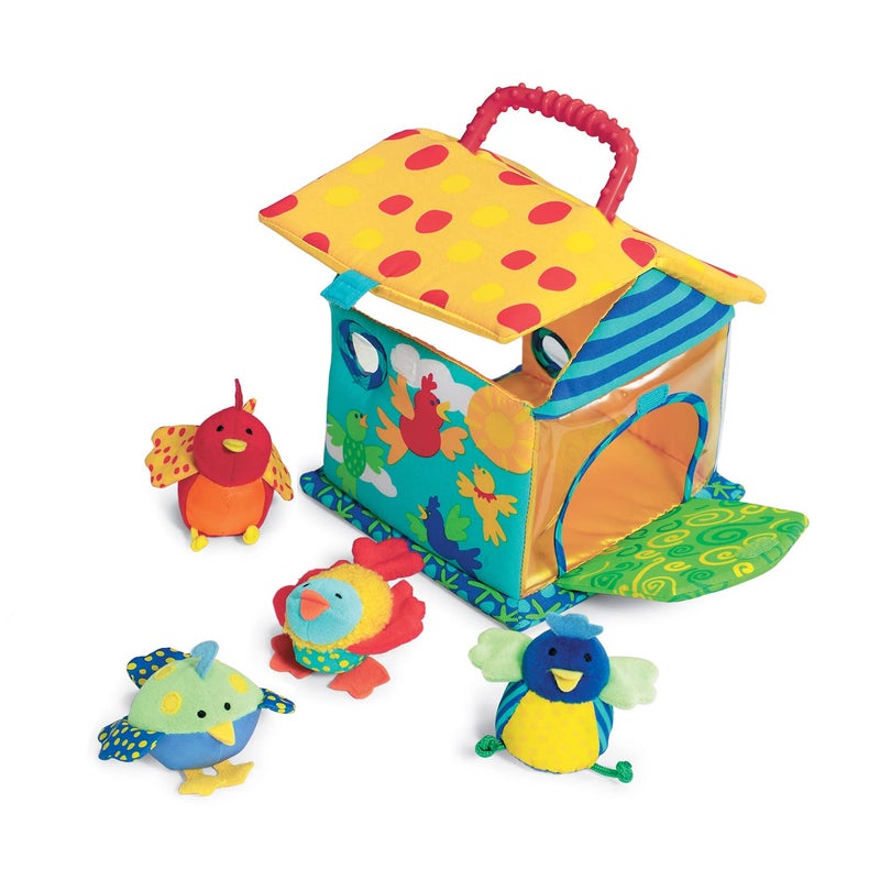 Manhattan Toy Manhattan Toy Put and Peek Birdhouse Soft Activity Toy 7.5 x 7.5 x 9 inches - Image 1