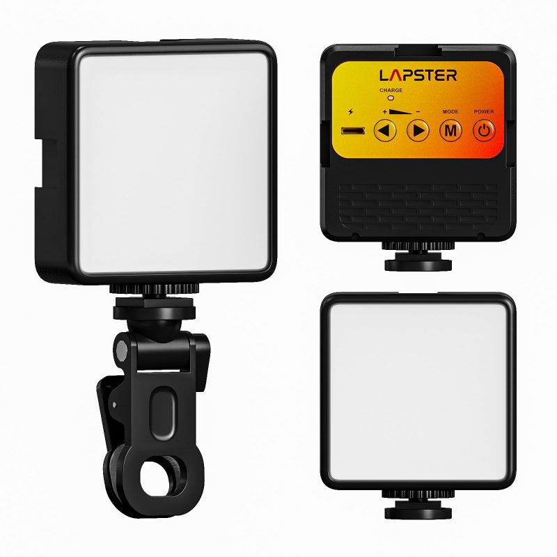 ls lapster Lapster Luma Maxx LED Video Light for Video Shooting YouTube,Zoom Meeting, Photography Lighting with Clip Dimmable and Rechargeable for Camera Selfie Stick Tripod Laptop Cellphone and Other Gadgets - Image 4
