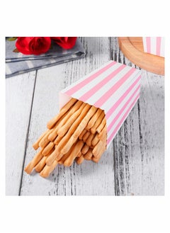 Y&D 48 Pcak Stripe Paper Popcorn Box Wedding Candy Food Favors Birthday Party Decoration Supplies Square  - Image 3