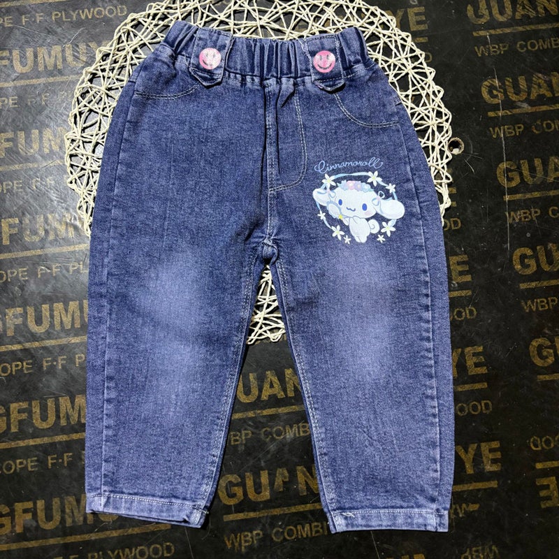 Children'S Pants Denim 2024 Autumn Small And Medium-Sized Children Wear Western-Style Joker Jeans Explosive Edition Trendy Children'S Street Pants - Image 1