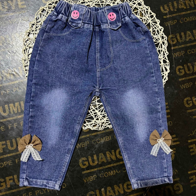 Children'S Pants Denim 2024 Autumn Small And Medium-Sized Children Wear Western-Style Joker Jeans Explosive Edition Trendy Children'S Street Pants - Image 3