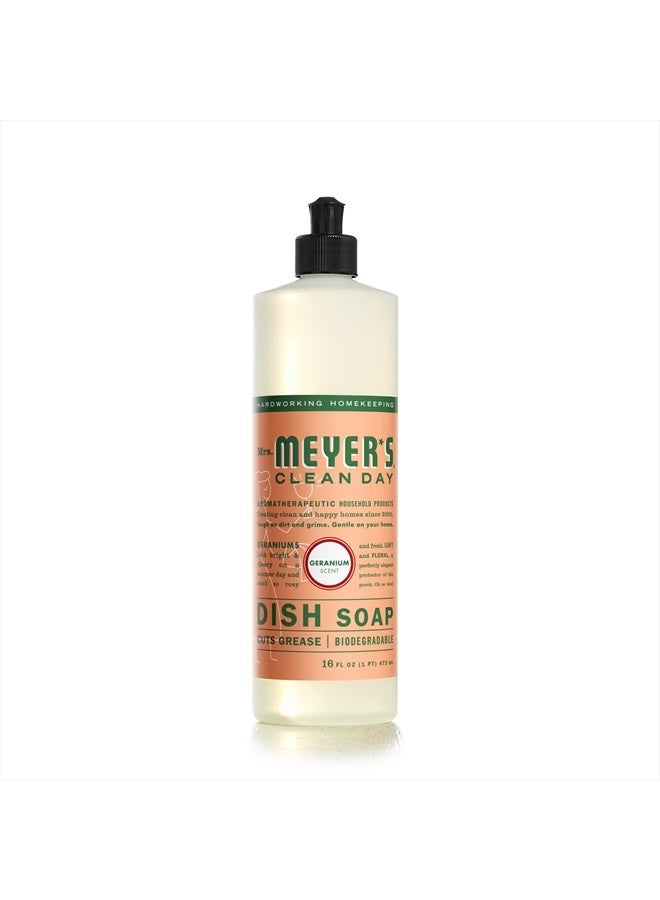 Mrs. Meyer's Clean Day Mrs. Meyer's Clean Day Dish Soap, Geranium, 16 fl oz (Pack of 3)  - Image 1