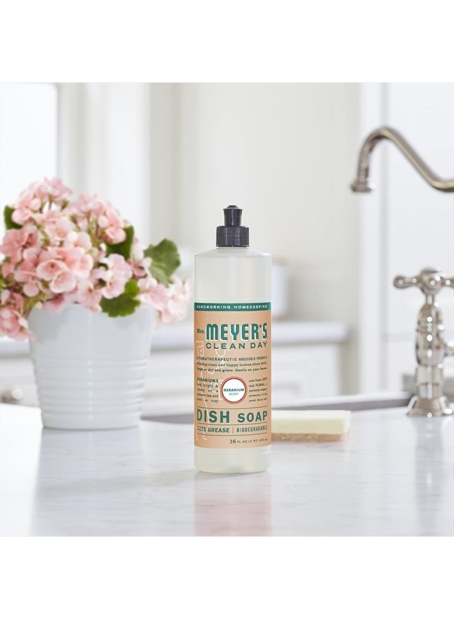 Mrs. Meyer's Clean Day Mrs. Meyer's Clean Day Dish Soap, Geranium, 16 fl oz (Pack of 3)  - Image 5