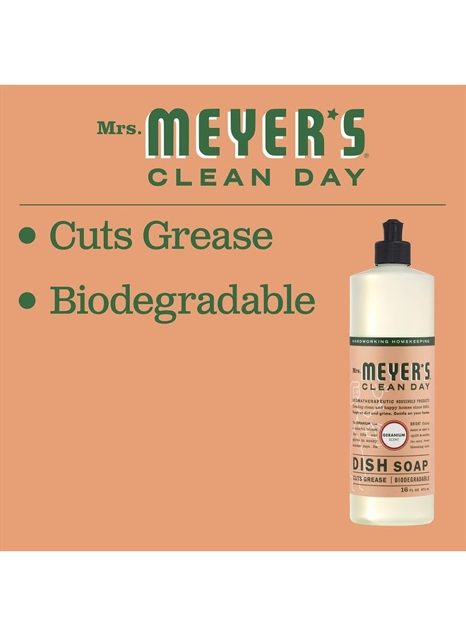 Mrs. Meyer's Clean Day Mrs. Meyer's Clean Day Dish Soap, Geranium, 16 fl oz (Pack of 3)  - Image 4