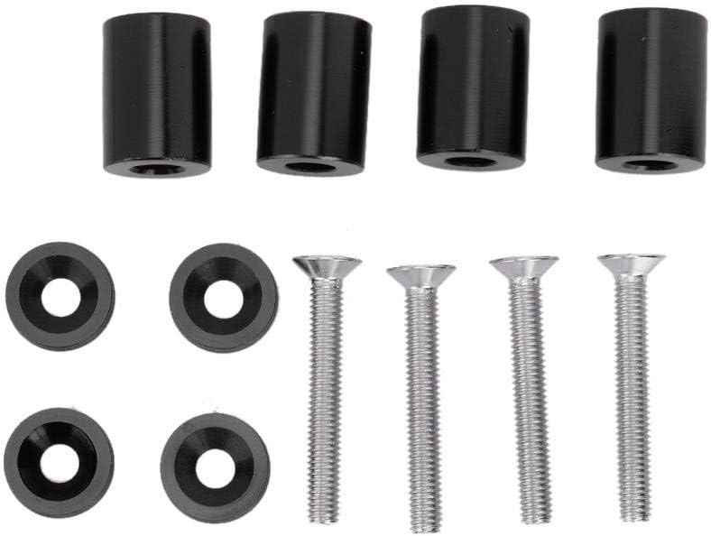 woobles Hood Spacer Riser,Car Aluminum Alloy Engine Hood Ventilation Spacer Riser Fit for 6mm Motor (Aluminium Alloy)(Black) Black - Image 1