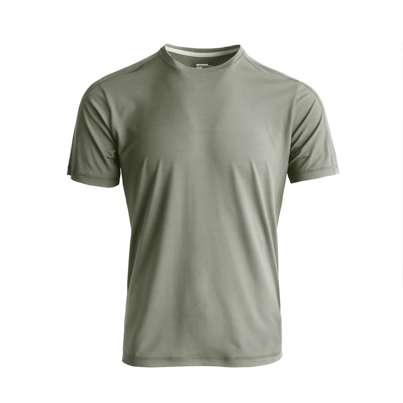 Cool Breathable Summer Outdoor High Elastic Quick-Drying Sports Short-Sleeved T-Shirt For Men And Women High-Grade Solid Color Thin T-Shirt - Image 4