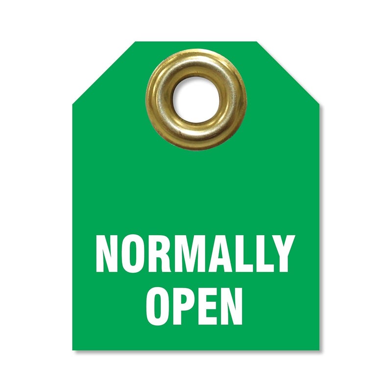 AccuformNMC Normally Open Valve Identifier Tags (Pack of 5), 2.5" H x 2" W, Green Plastic Double Sided Pipe Tags with Metal Grommet, TDW222 - Image 5