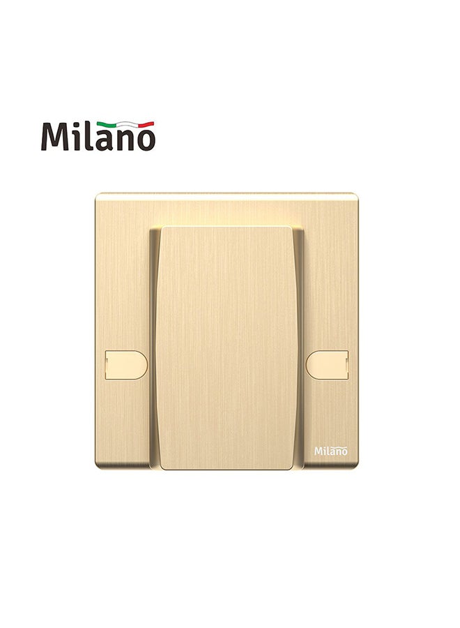 DANUBE HOME Milano 45A Flux Outlet Aura Gold - Premium Brushed Gold Electrical Switch & Socket - Durable Polycarbonate - 25 Years Warranty - Stylish Electrical Tools for Home & Office - Made in China