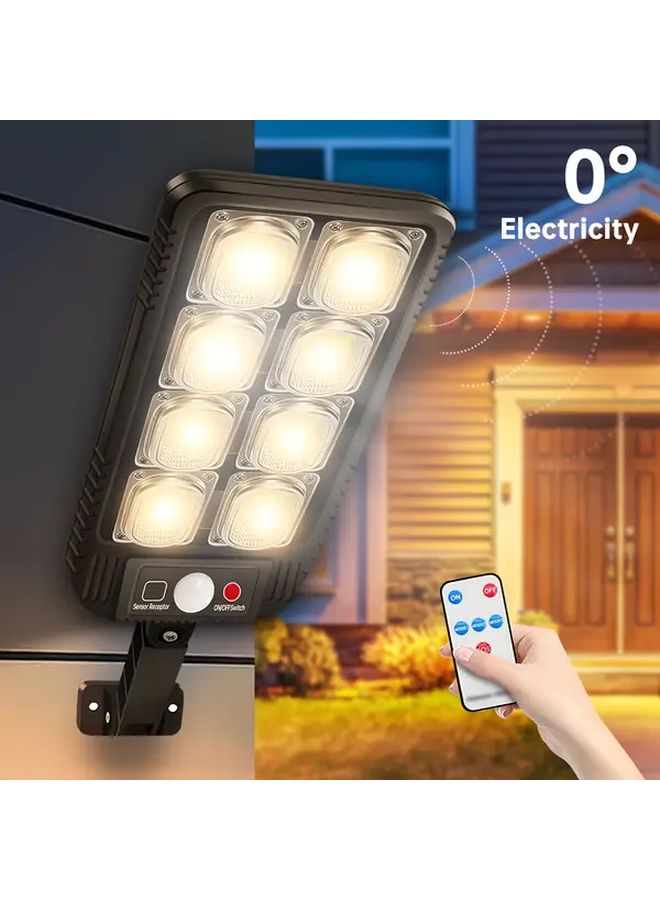 1 قطعة 200 مصباح LED خارجي للجدار بالطاقة الشمسية مع حساس حركة مقاوم للماء IP65 وتحكم عن بعد - Image 2