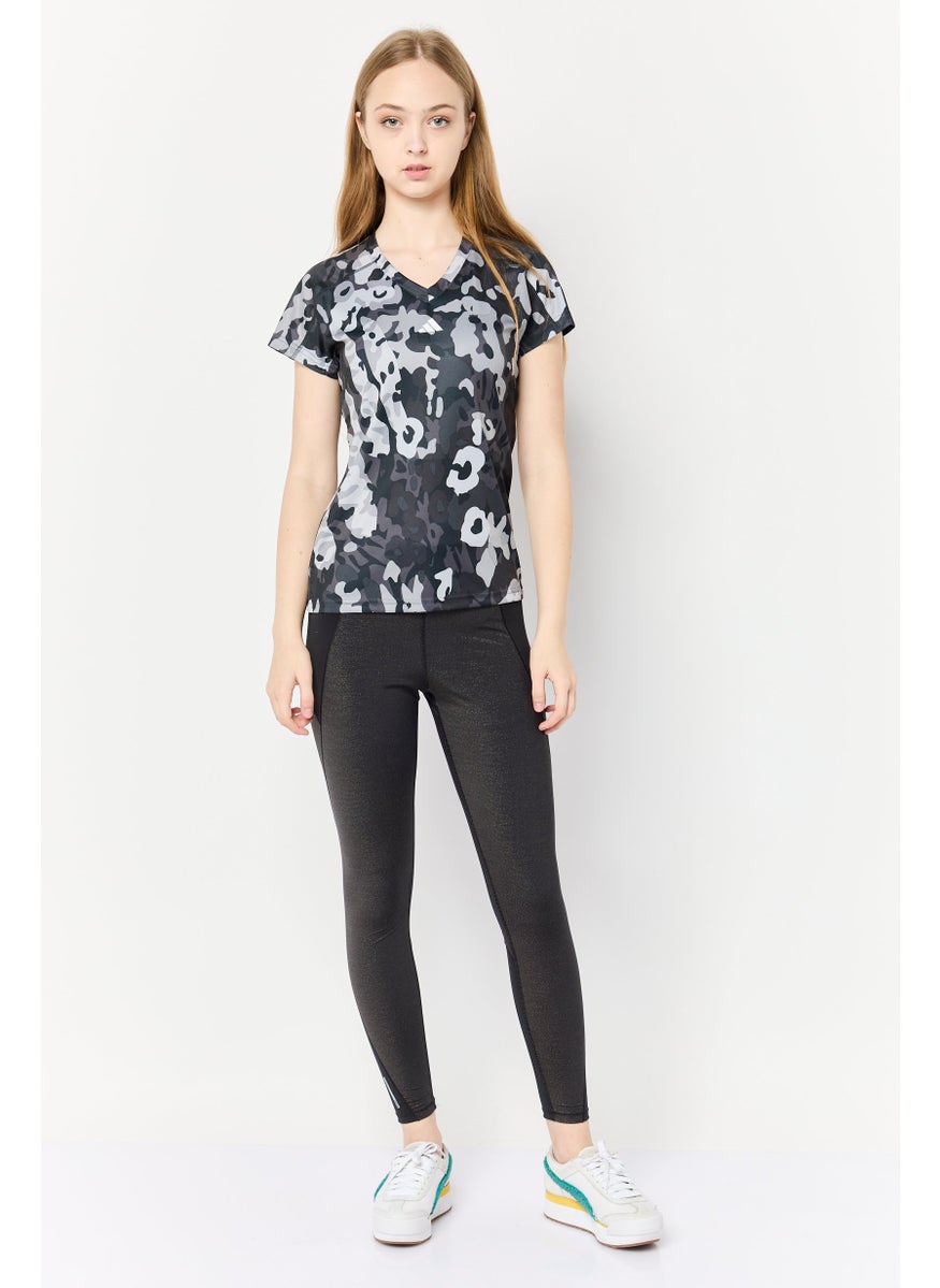 Adidas - Women Slim Fit Short Sleeve Training T-Shirts, Multicolor - Image 1