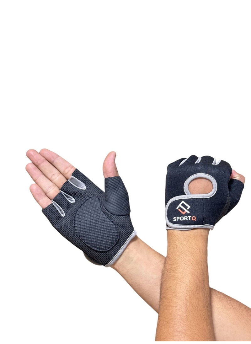 SportQ Fitness Gloves for Men Women Breathable Half Finger Sports Gloves, Anti-Slip Shock Absorption Sports Gloves, Suitable for Gym, Outdoor Cycling, Climbing  - Image 1