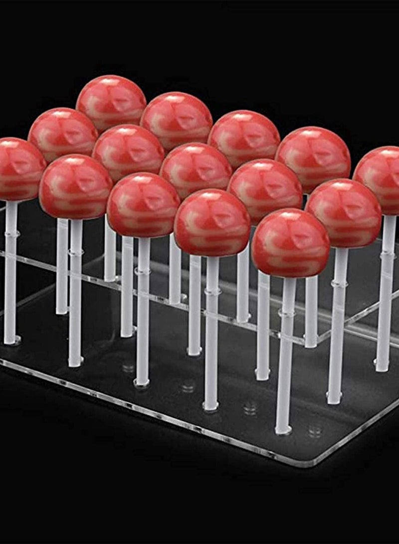 KASTWAVE Acrylic Cake Pop Lollipop Display Stand Clear Acrylic Lollipop Holder Jewelry Display Shelf for Wedding Birthday Party, Hole, Storage Organizer, Decoration, Cake, Candy, Large Hole - Image 5