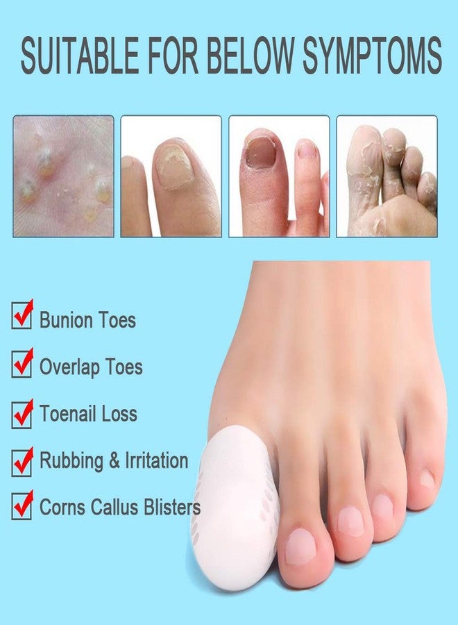 PYRJIN Big Toe Protectors, 10 Packs of Breathable Big Toe Caps, Silicone Toe Covers for Big Toe, Calluses, Blisters, Hammer Toe, Provide Pain Relief from Missing, Reduce Friction. - Image 3
