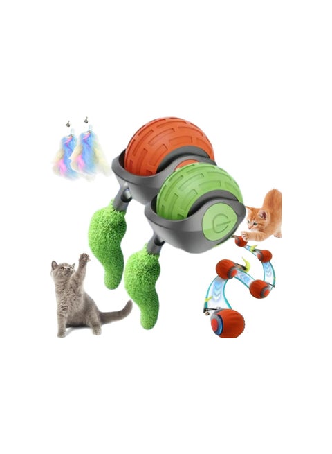 2.0 Near Me 2-Pack Interactive Pet Toy With LED Light & Vibration   Automatic Ball For Cats & Dogs, Durable Rubber High Bounce Toy