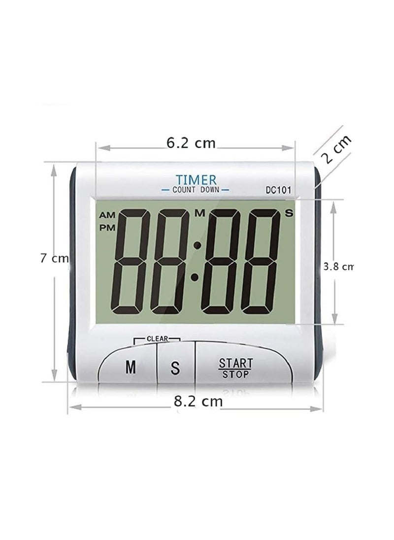 Ramkuwar with device of R Ramkuwar with device of R Digital Kitchen Timer Stopwatch Large Digits Loud Alarm Magnetic Stand for Kitchen Teachers Students Games Kids Meetings Sports Timer for Workouts ExerciseWhite  - Image 2
