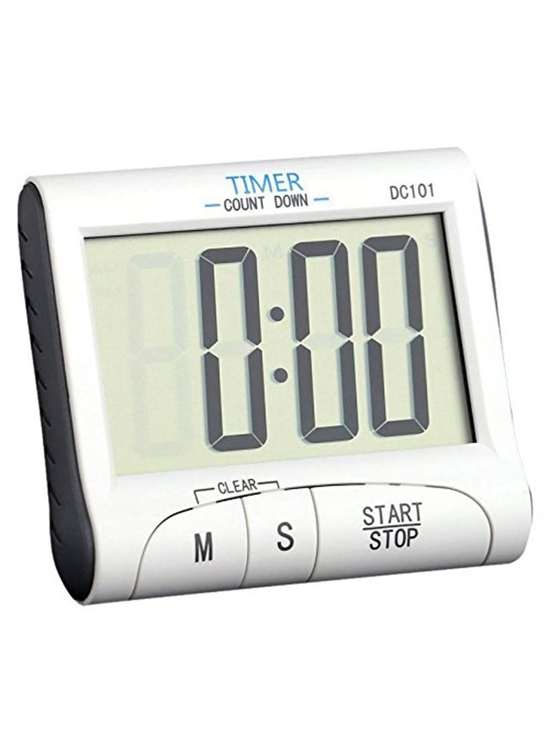 Ramkuwar with device of R Ramkuwar with device of R Digital Kitchen Timer Stopwatch Large Digits Loud Alarm Magnetic Stand for Kitchen Teachers Students Games Kids Meetings Sports Timer for Workouts ExerciseWhite  - Image 1
