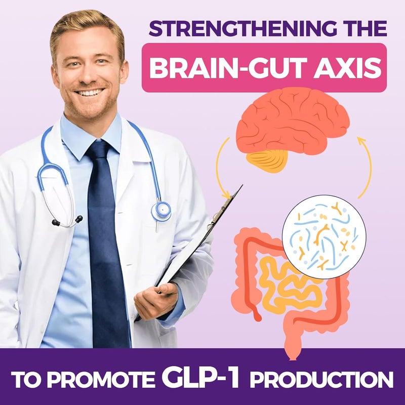 B BEWORTHS مكمل GLP1 بروبيوتيك أكيرمانسيا مع بيربرين للنساء والرجال لإنتاج GLP1 وصحة الجهاز الهضمي والمناعة يعزز وظيفة بطانة الجهاز الهضمي 60 كبسولة - Image 5