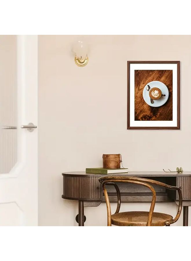 3 Pcs 7 Inch Wall and Desktop Photo Frame Classic Walnut Horizontal Rectangle for Home Office Living Room Decor - Image 4