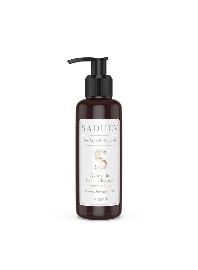 Sadhev Ayurvedic Face Cleanser For Sensitive Skin With Triphala, Moringa and Lotus 75 ml - Image 3