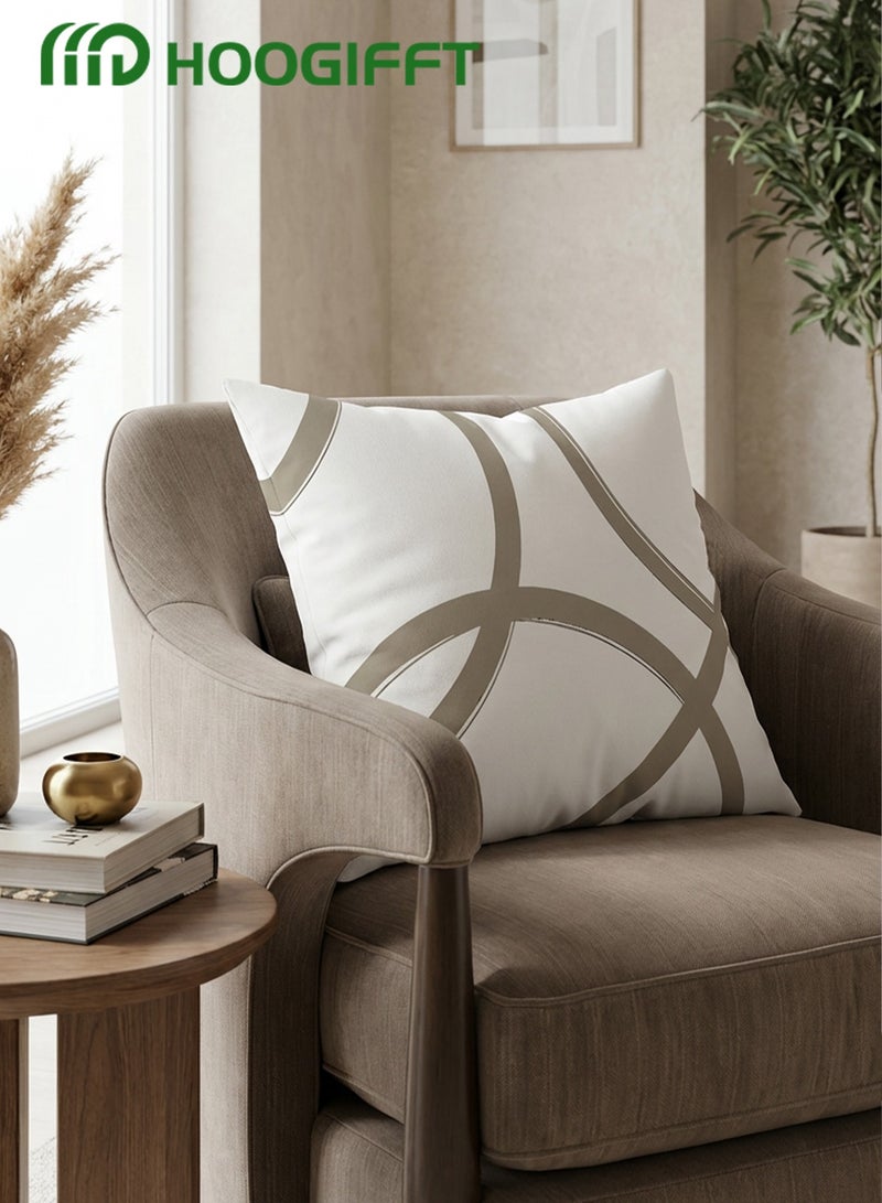 HOOGIFFT Cushion Covers Set of 2, Throw Pillow Cover, Abstract Modern Decorative Couch Pillow Case 45cm x 45cm, For Living Room Sofa Car Couch Bed Pillowcases 18x18 inches (Double sided pattern) - Image 4