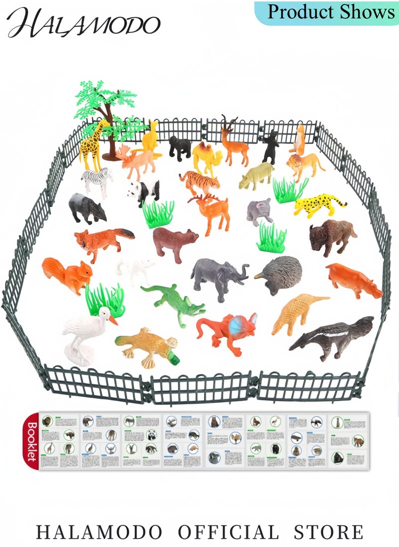 HALAMODO 12PCS Animals Figure Mini Jungle Toys Set Realistic Wild Vinyl Plastic Animal Learning Party Favors for Boys Girls Kids Toddlers Forest Small Playset  - Image 3